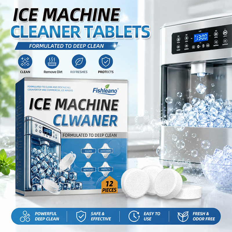 Fishleano Ice Maker Cleaning Block Ice Maker Descaler Cleaner for Cleaning and Removing Dirt and Stains Fishleano Ice Maker Cleaning Block Ice Maker Descaler Cleaner for Cleaning and Removing Dirt and Stains