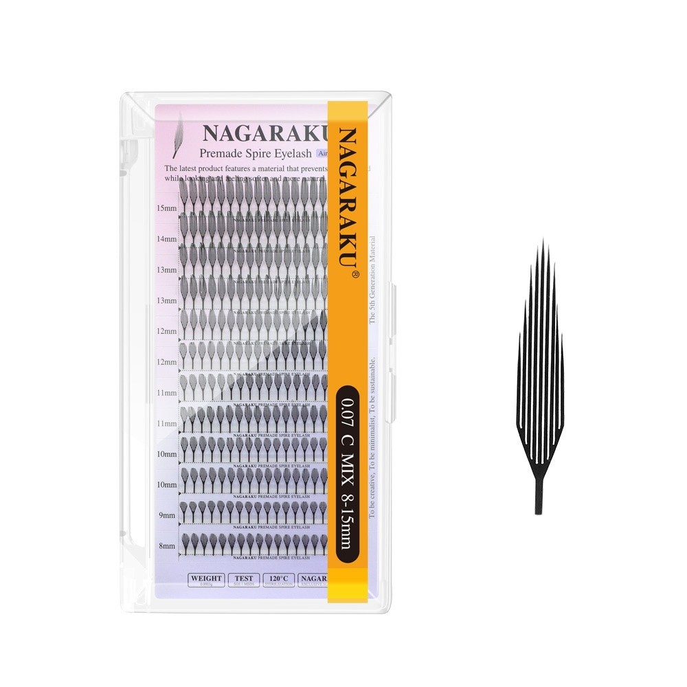 NAGARAKU caricature punta pestañas ultra suave pequeñas piezas camellia hadas de pelo agudo injerto rápido pestañas