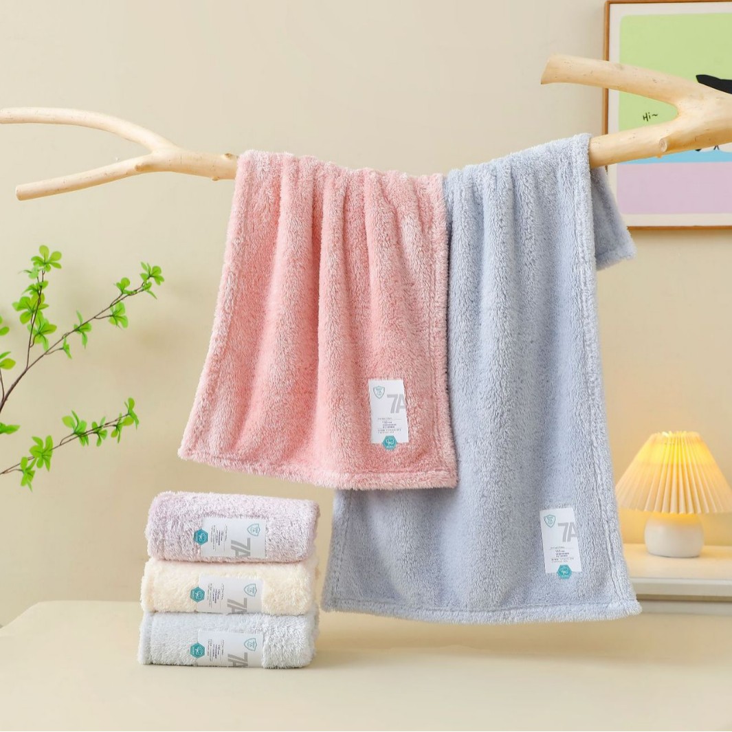 Yunfu7a antibacteriano para el hogar absorción de agua rápida secado suave para el hogar para aumentar el espesor de la piel coral toallas de peluche