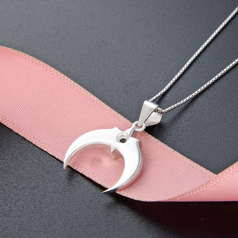 Venta al por mayor de las mujeres populares estrella Luna accesorios colgante estilo simple cadena clavícula estilo japonés y coreano s925 plata ZIRCON collar