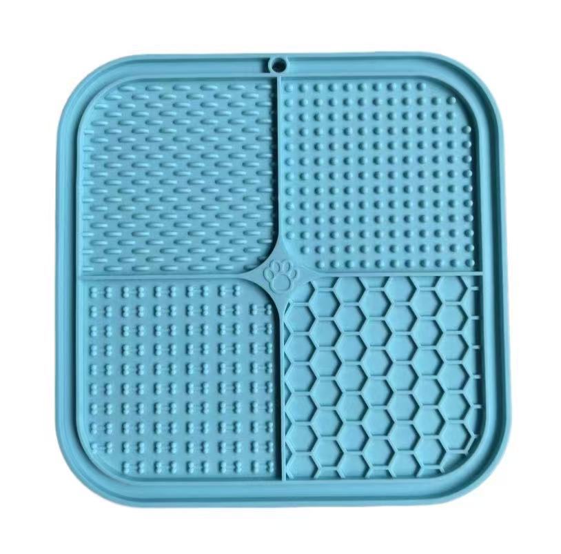 Almohadilla para lamer para mascotas transfronteriza Yiqing, juego de comida para perros y gatos, vajilla multifuncional para mascotas, ventosa, almohadilla para comida lenta para perros, almohadilla para comida lenta