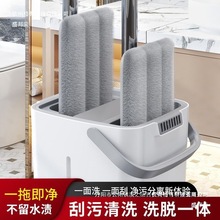2025新款拖把一拖净家用刮刮乐平板墩布懒人免手洗拖地拖布桶