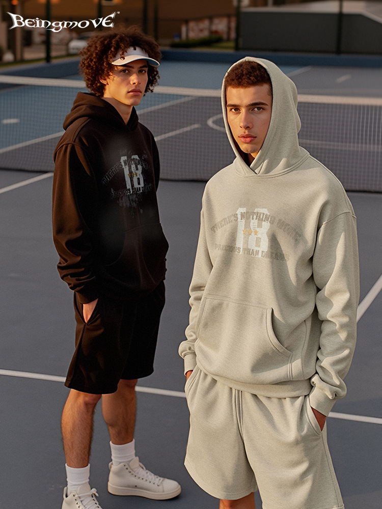 2025 otoño tamaño europeo vintage lavado en agua hacer vieja pareja pesada sudadera de terciopelo moda masculina transfronteriza mayorista