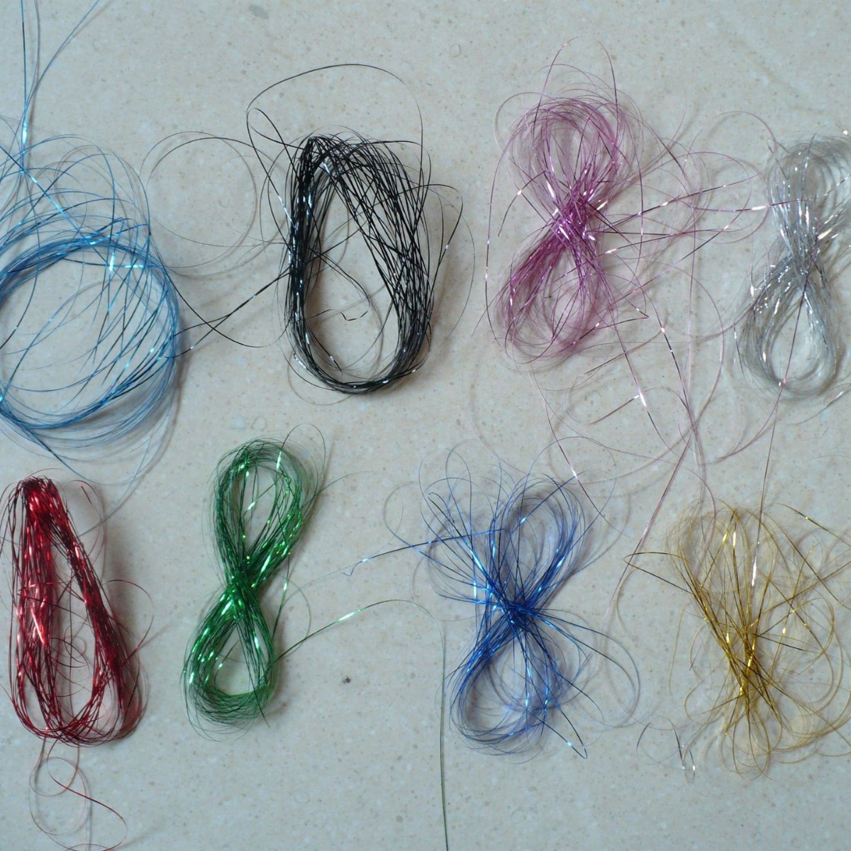 裁切聚酯混彩丝1.5*1/100的pet扁型亮白丝锦纶尼龙亮丝纺织辅料