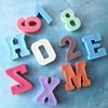 Big food silicone with letters, mold, epoxy resin, 26 English letters, handmade