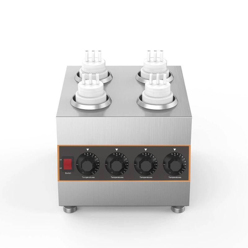 Трансграничные горячие продажи Коммерческая электрическая тепловая одноголовая 4-х сетка джем-термальная машина Десерт-буфет шоколадная томатная изоляция