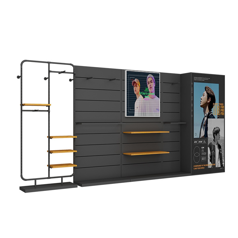 Ropa display rack directo de fábrica al por mayor deportes rack negro tablero Plaid armario multi-funcional de almacenamiento