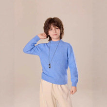 儿童加厚山羊绒毛衣男女中大小童羊绒针织秋冬打底衫宝宝羊绒批发