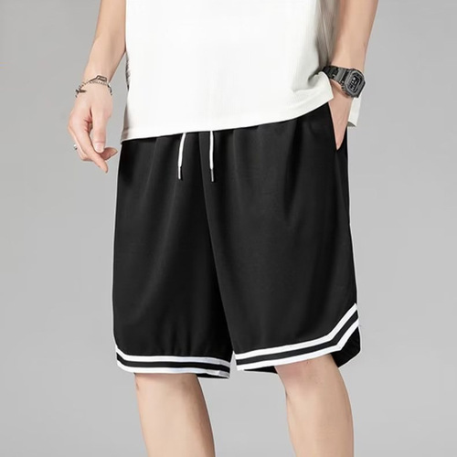 Men's Summer Thin Loose Basketball Shorts, Fashion Brand Ice Silk Quick-Dry Casual Five-Finger Shorts