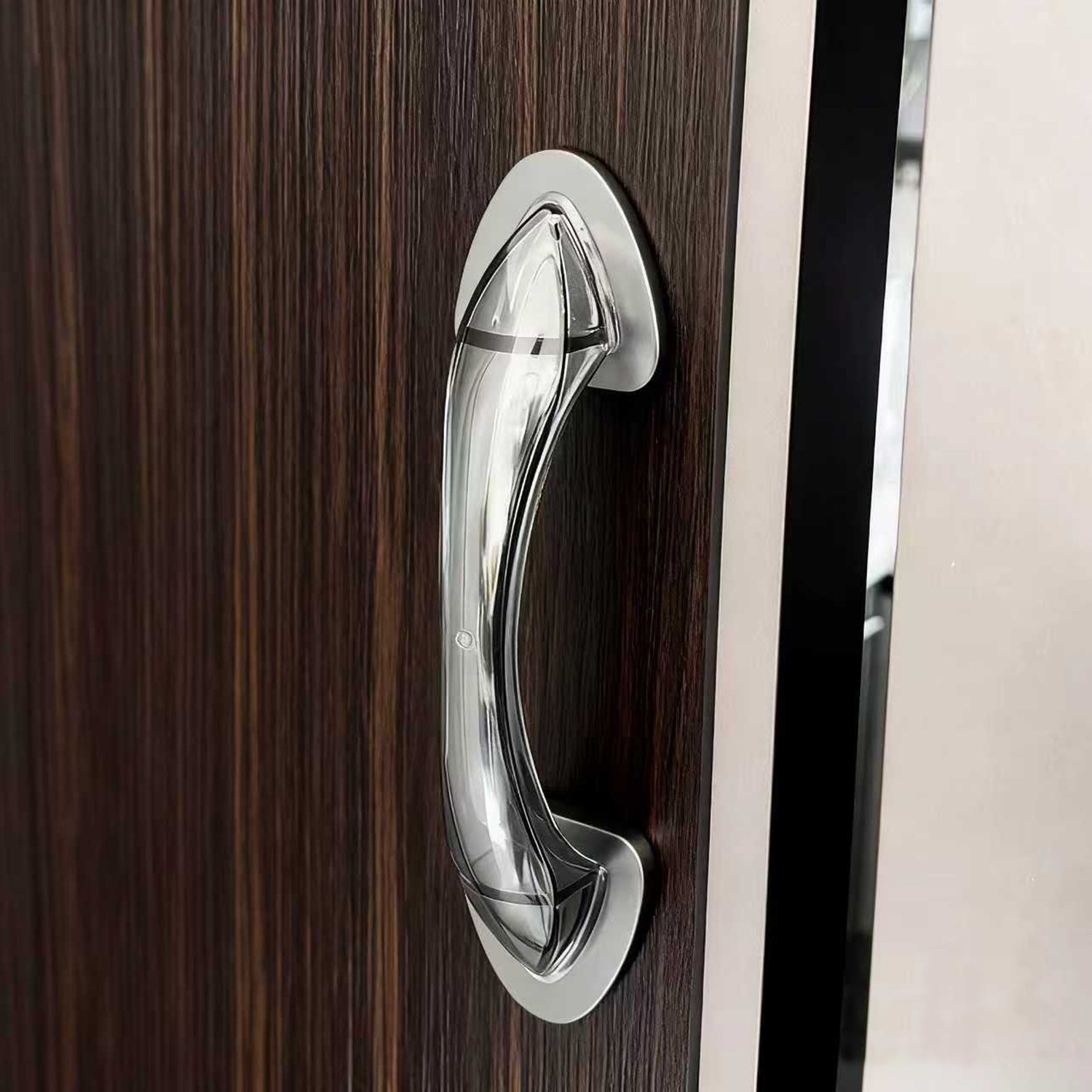 No-Drill Sliding Door Handle, No-Drill Handle for Drawers, Glass Handle, Adhesive Cabinet Door Handle