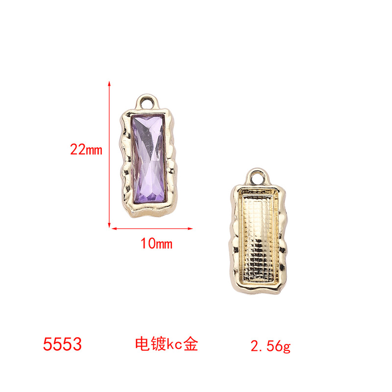 天然石のカット面を持つ長方形、円形、楕円形の単穴クリスタルDIYアクセサリーペンダントDIYジュエリーアクセサリー在庫あり|undefined