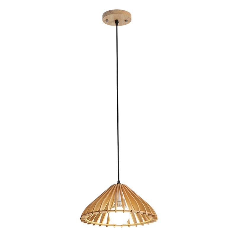 Lámpara colgante pequeña de estilo nórdico europeo, estilo chino nuevo, de madera maciza, para sala de estar, comedor, estudio, bar, salón de té, dormitorio