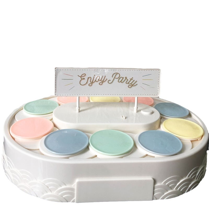 Rotary postre cumpleaños conductor giratorio automático máquina de postre giratorio máquina de postre pastel soporte de exhibición decoración de la fiesta de cumpleaños