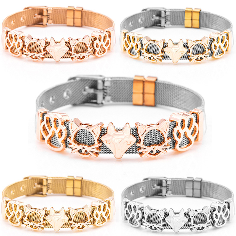 48g Weight Cute Animal Stainless Steel Plating Watch Strap