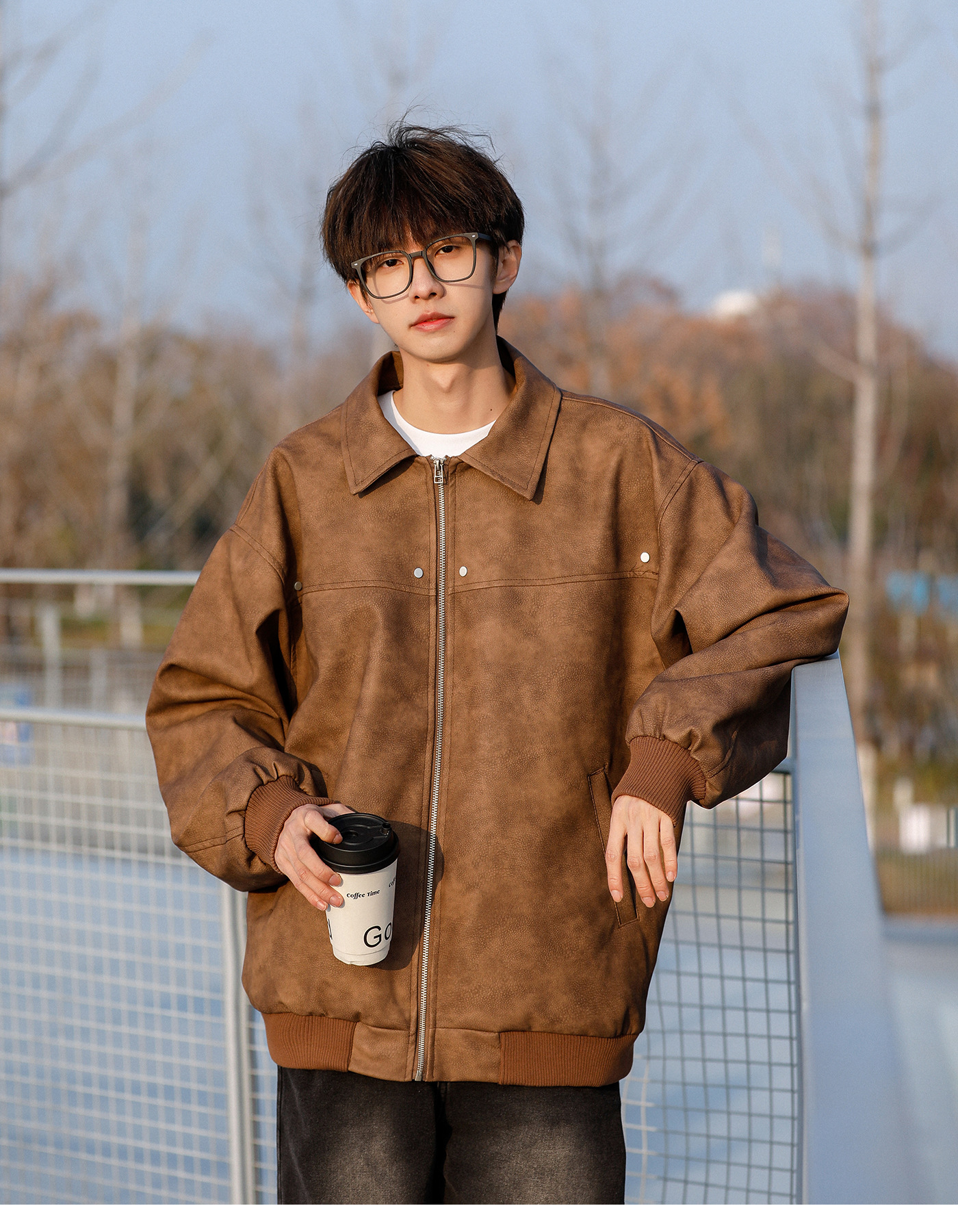 Men's Retro Brown Leather Jacket