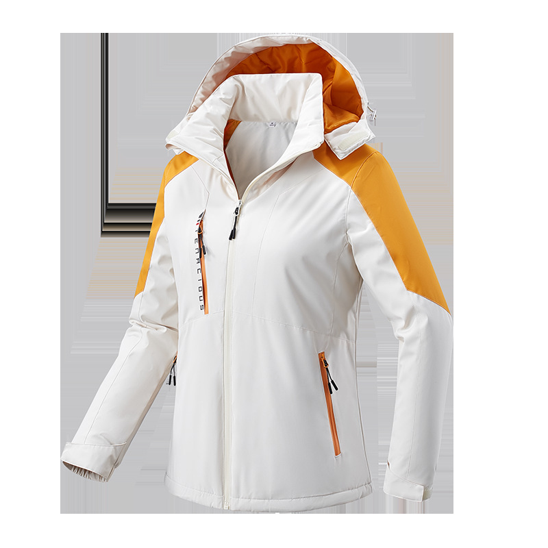 Nuevo otoño e invierno al aire libre chaqueta funcional de los hombres engrosada caliente a prueba de viento impermeable de las mujeres ropa de Montañismo impresión al por mayor