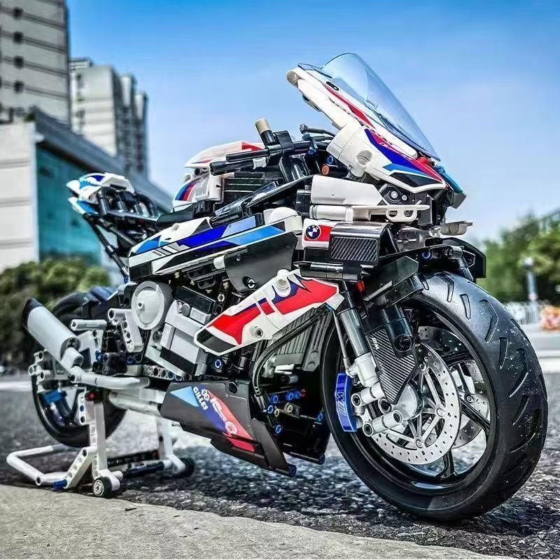 Cross-border compatible Lego BMW motorcycle M1000RR building blocks, high-difficulty assembly model, decorative piece, toy for boys Cross-border compatible Lego BMW motorcycle M1000RR building blocks, high-difficulty assembly model, decorative piece, toy for boys