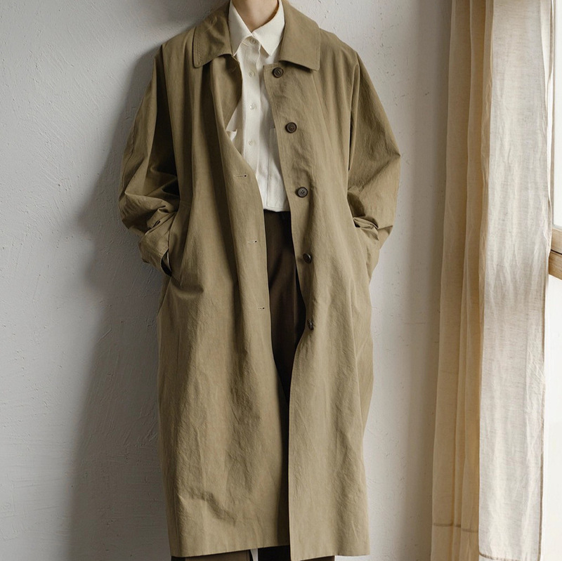 Rewear/Store Signature American Imported Pima Cotton Paper Texture Linen Architectural Silhouette Windbreaker 11018