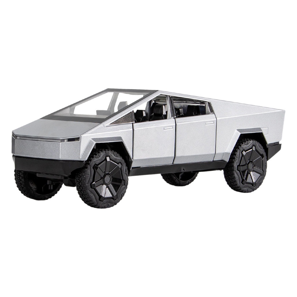 (Caja de ventana) 1:24 aleación grande modelo de camioneta Tesix simulación puerta de apertura trasera decoración de automóvil todoterreno