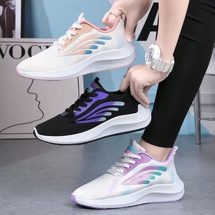 sneaker women's 2025 new fashion Korean trend fly woven breathable Joker lightweight running shoes wholesale foreign trade