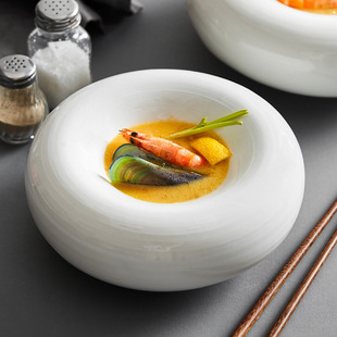 New Artistic Conception Dishes Tableware Insulation Dish Creative Hotel Ceramic Personality Restaurant Nordic European Style Plate