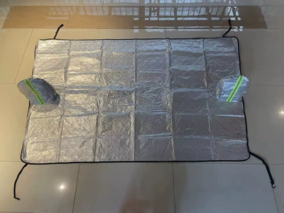 Car Snow Shield Universal Quilt Snow Shield Half Cover Sun Insulation Snow Protection Anti-freeze Cover Thickened Car Snow Cover (Car snow shield) - quilt-style-half-cover-thin-style