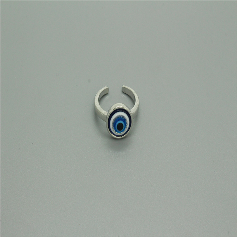 Resin Simple Blue Eye Ring display picture 3