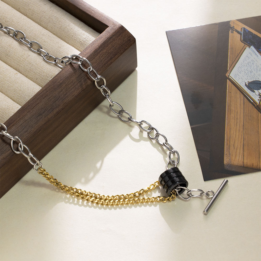 Necklace Classification Wholesale Jewelry Vacation Solid Color Titanium Steel Plating Necklace Cable Chain