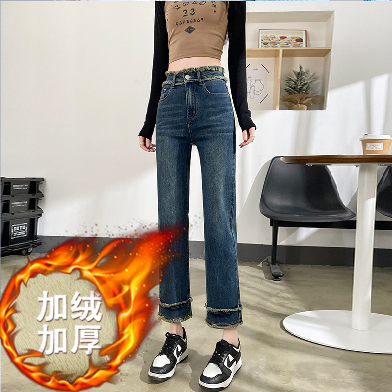 레트로 블루 8 점 기모