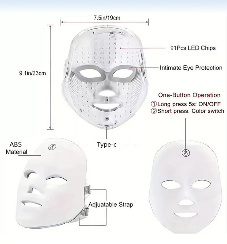 Grenzüberschreitender Bestseller-Großflächenstrahler Silikon-Photonengesichtsstraffungsgerät Heim-Infrarot-Gesichtsmaskengerät LED-Schönheitsmaske Hautpflegegerät
