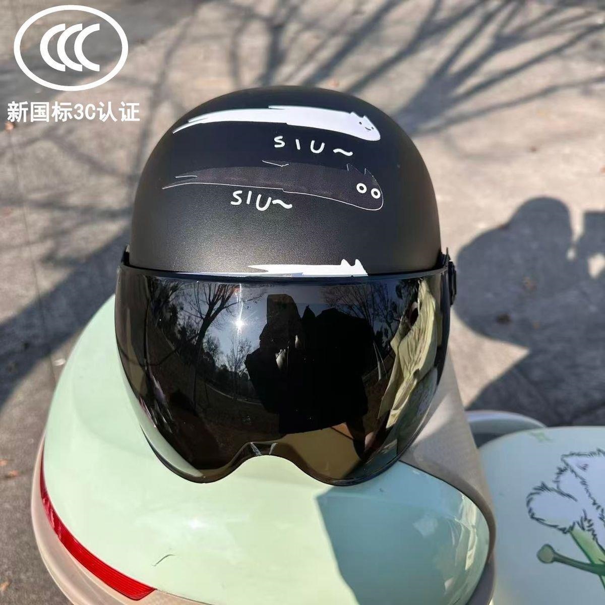 Newly certified adult helmet for men and women, suitable for all seasons, for electric vehicles and motorcycles, personalized, comfortable, sun-shielding, and safe