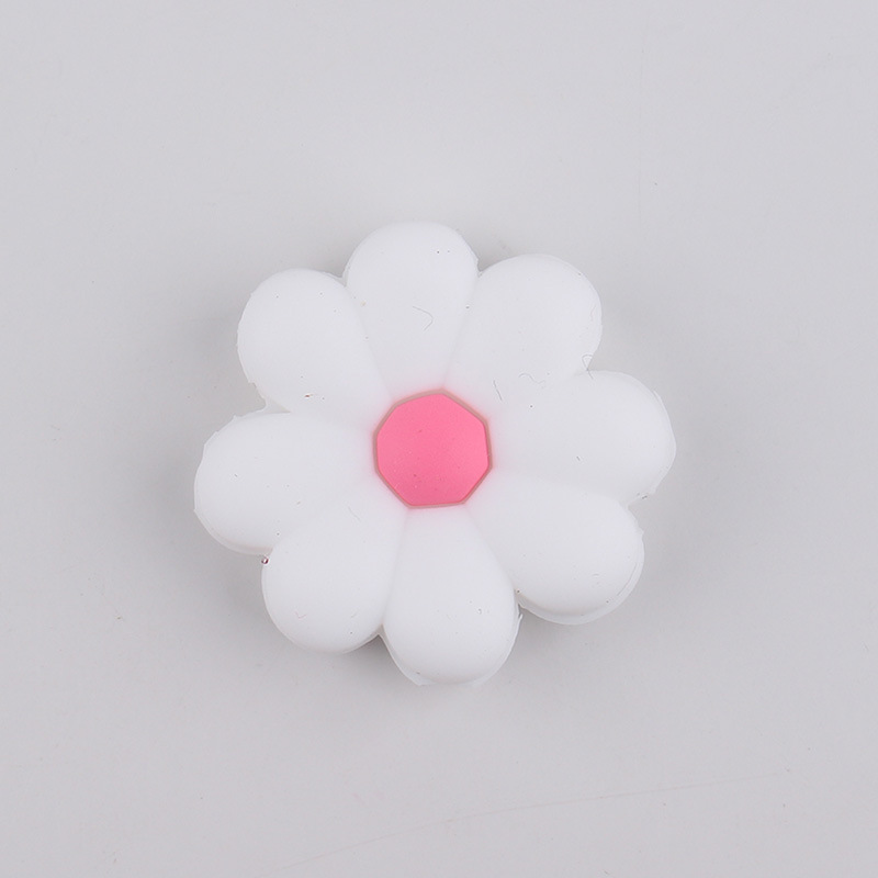 Venta caliente transfronteriza punto de silicona de grado alimenticio nuevo estilo pequeñas cuentas de margarita accesorios de joyería cuentas sueltas al por mayor