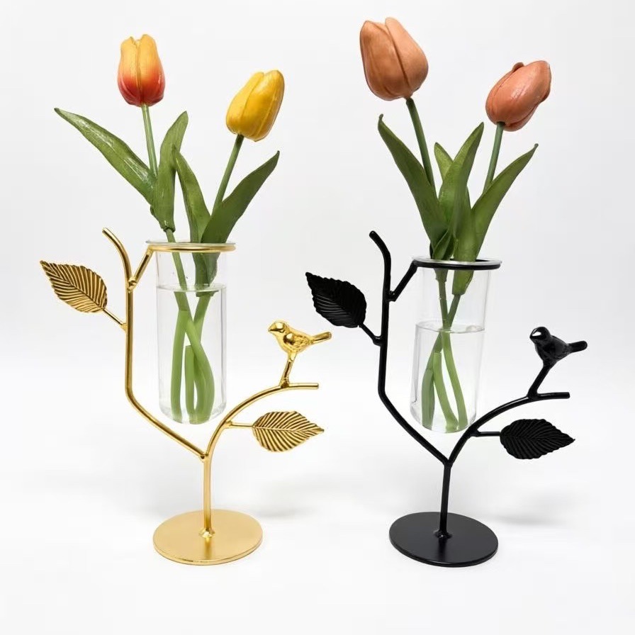 Creativo vasos de vidrio hidropónicos flores secas decoración de escritorio decoración artesanía decoración de escritorio para casa