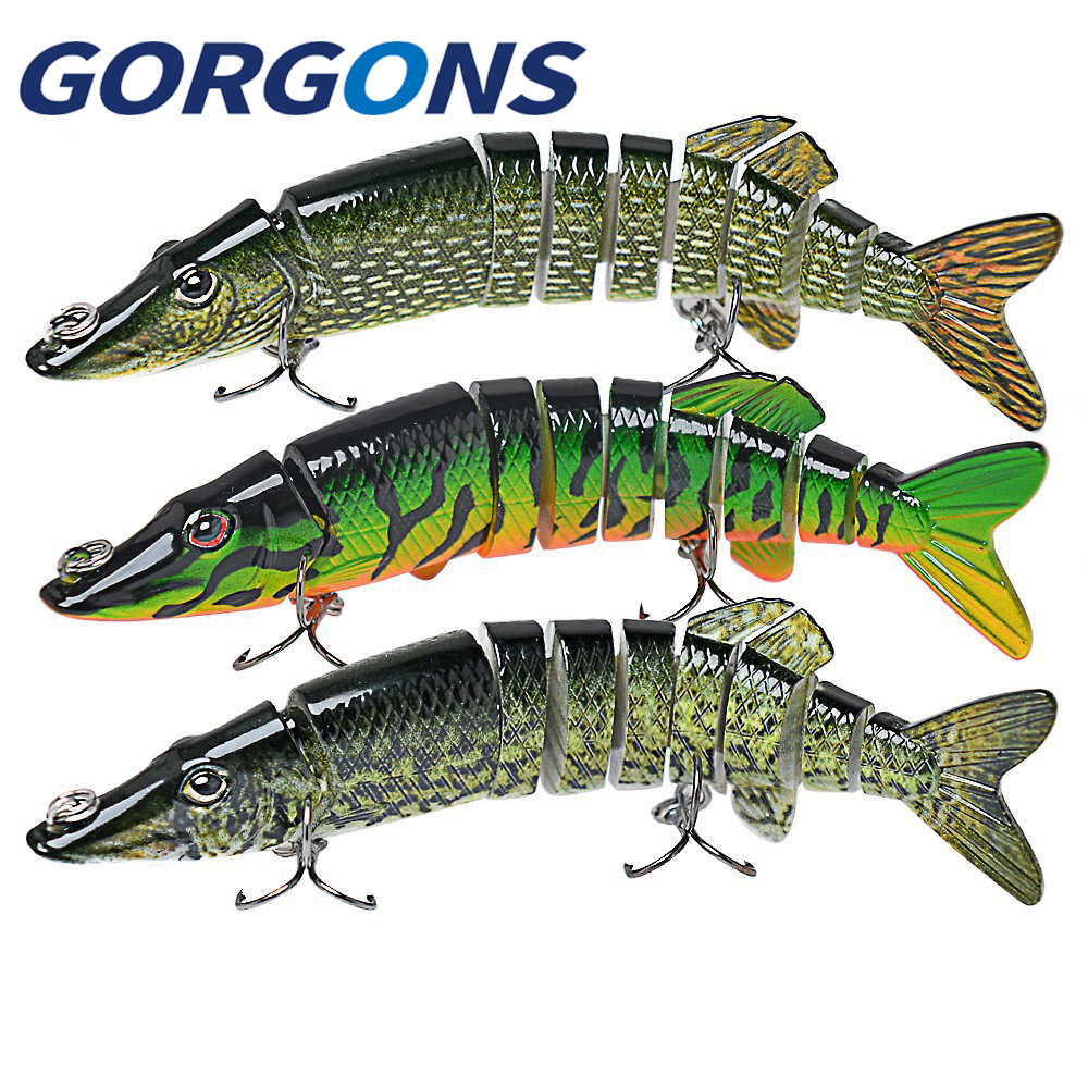 Luya cebo multi-Sección pescado ocho-Sección 12.6 cm20g6 # gancho cebo duro biónico multicolor cebo falso Comercio exterior al por mayor