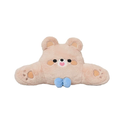 Car Seat Cushion Cute Cartoon – Seat cushion, seat cover - rabbit-fur-embroidered-bow-bear-waist-support