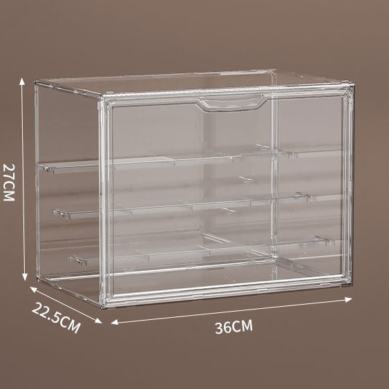 36*27*22 [Horizontal transparent 3 partitions]