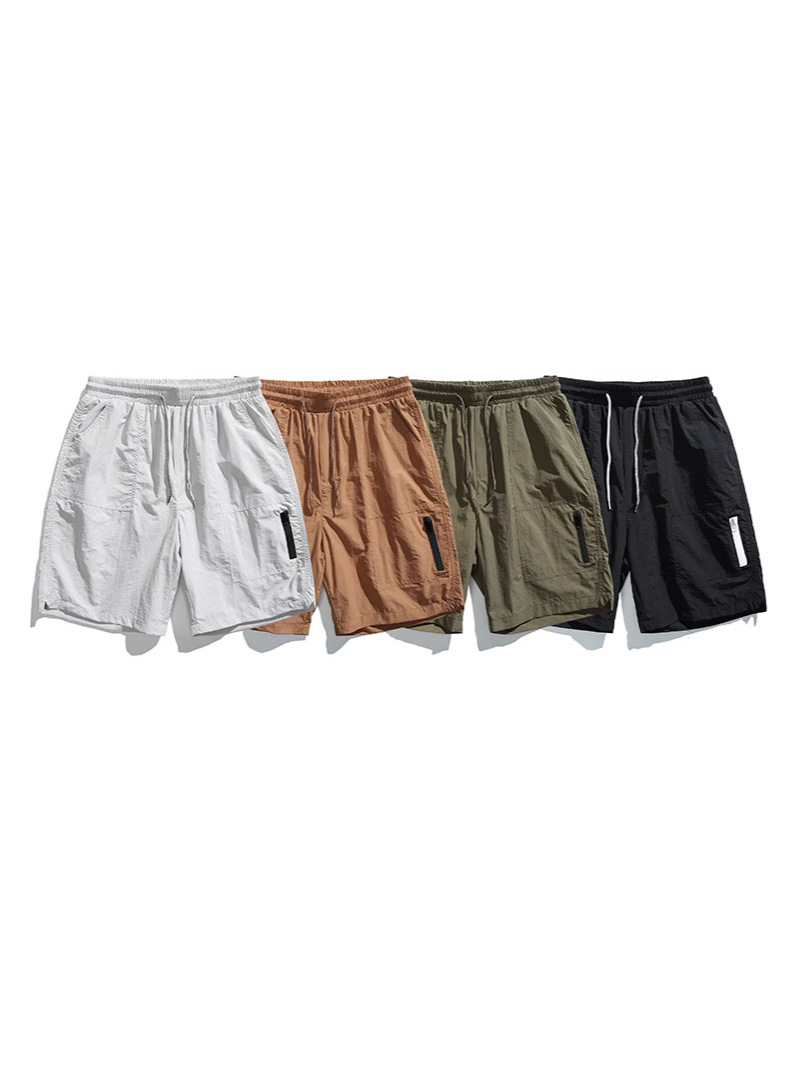 Solid color quick dry summer light and thin travel shorts