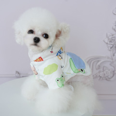狗衣服秋冬季保暖Q家小青蛙棉衣中小型犬泰迪约克夏猫咪宠物服饰
