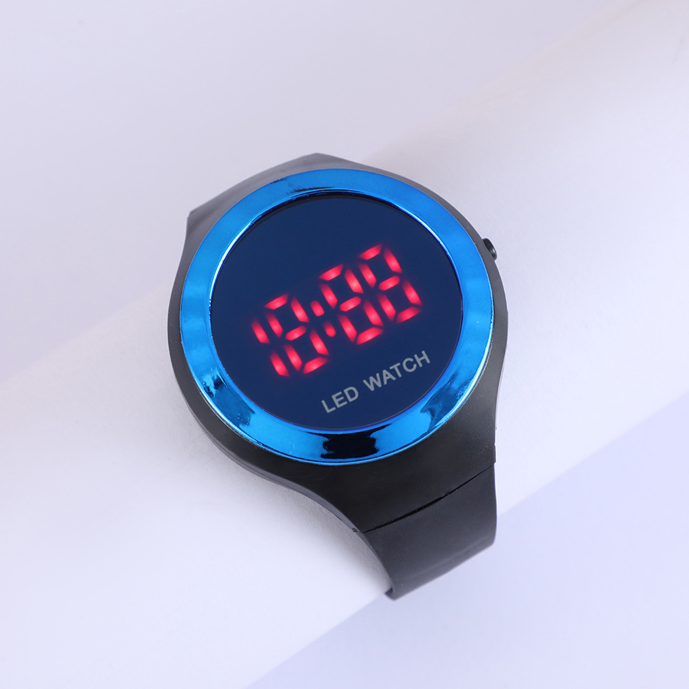 Reloj LED estudiante de moda de comercio exterior digital luminoso redondo pantalla grande estudiante reloj electrónico reloj deportivo impermeable