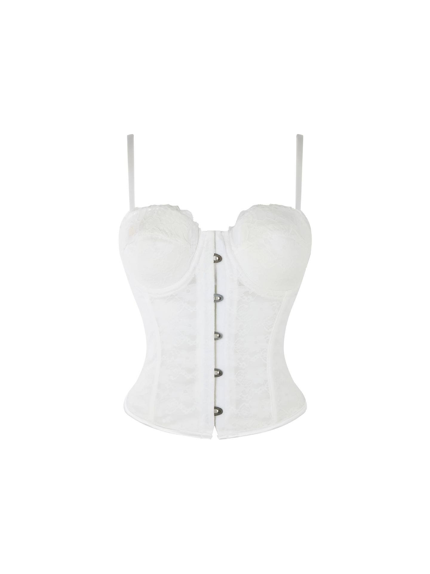 Europa y América estilo francés sexy malla hueso de pescado chaleco hueco con cojín de pecho cintura gorra vestimenta de cuerpo