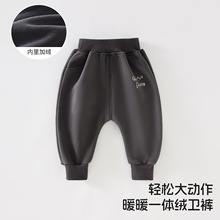 婴儿加厚裤子秋冬季宝宝一体绒长裤男女宝屁屁裤婴幼儿外出休闲裤