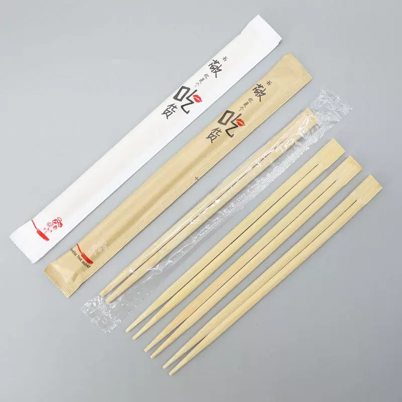 一次性双生筷子连体竹筷OPP淋膜纸独立包装筷20/21/24结婚筷喜宴
