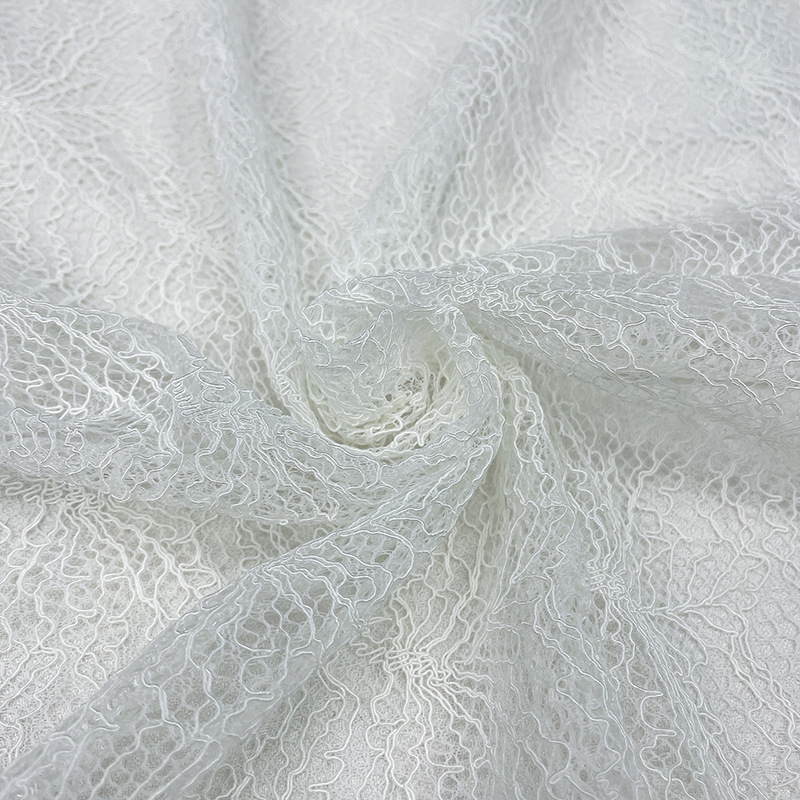 Nylon hilo de algodón tela desordenada tela de araña tela de encaje hueco libélula tela de encaje de punto camiseta equipaje paño decorativo