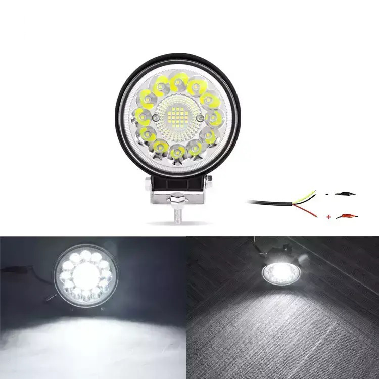 車の作業灯ラウンド 4 インチ 123 ワットオフロード車改造ライト LED トラックフォグランプハイパワーフォークリフトライト|undefined