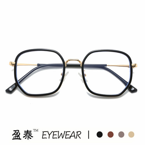 New multi-sided TR myopia glasses frame for women, frosted green anti-blue light glasses, eye protection, plain mirrors, without makeup and prescription