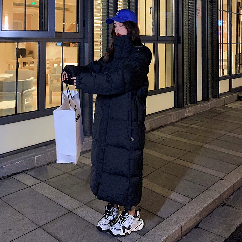 Long Down Jacket, Korean Style Oversized Maxi, Thickened Winter Coat, Down Filled