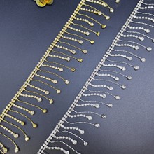 钻石花式爪链钻链流苏链条diy流苏链 精美水钻饰链辅料气质珠链