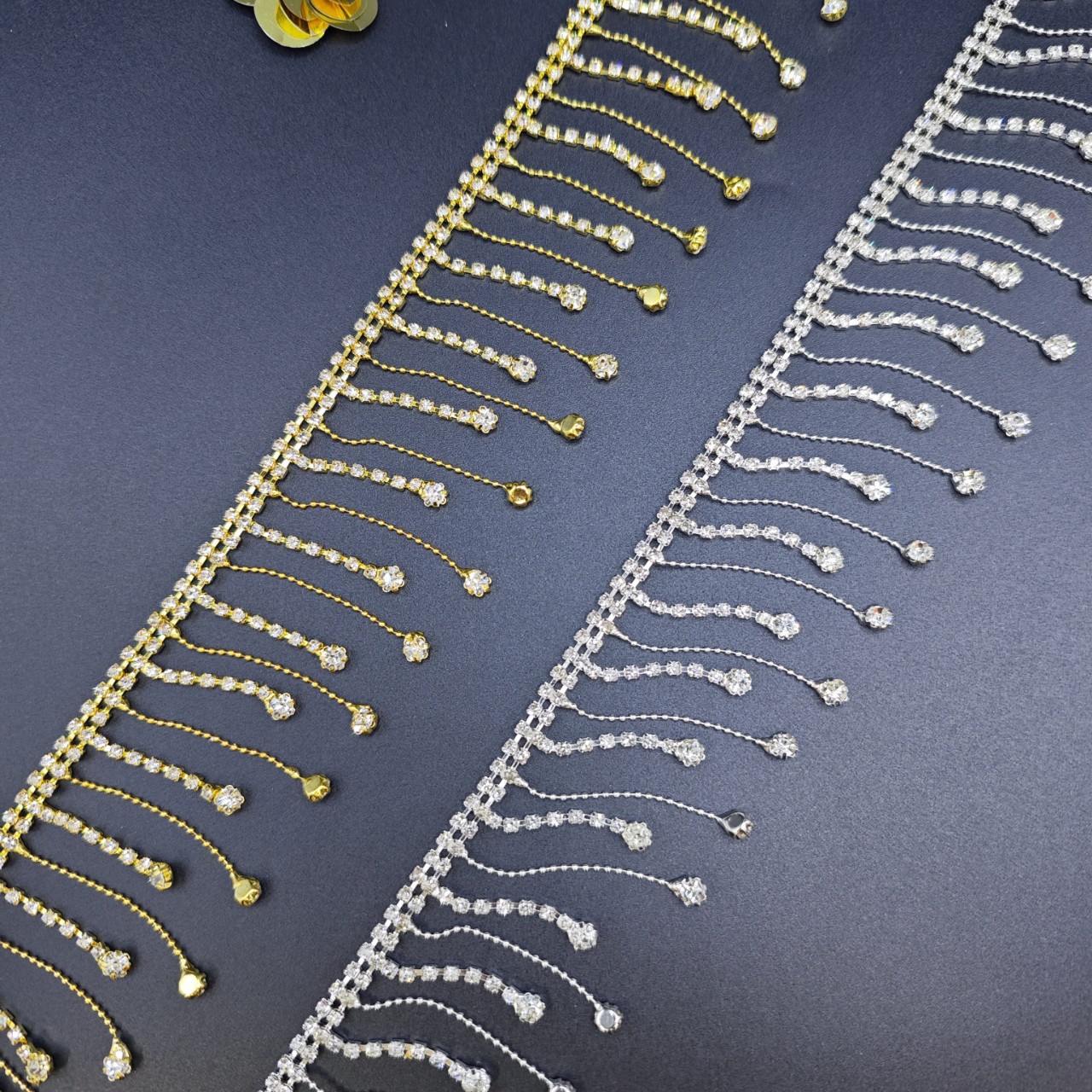 钻石花式爪链钻链流苏链条diy流苏链 精美水钻饰链辅料气质珠链