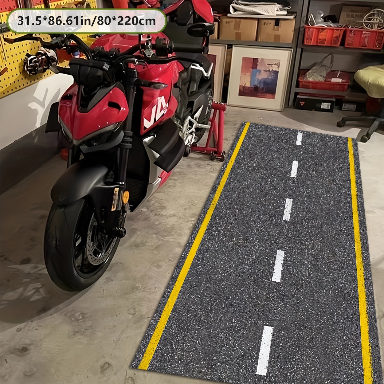 Motorcycle Display Carpet, Car Anti-Slip and Anti-Oil Stain Floor Mat, Racing Motorcycle Dirt-Resistant and Dust-Proof Protective Mat Wholesale