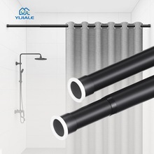 浴帘杆伸缩免打孔安装窗帘杆罗马杆子晾衣架支撑杆门帘免钉挂衣杆